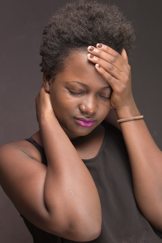 Woman with headache